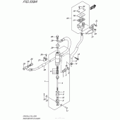 Схема узла: Задний тормозной цилиндр для Suzuki GW250 Inazuma