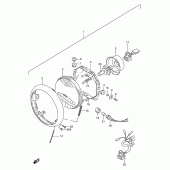 Схема вузла: Фара (E4, E17, E22, E34, E37, P37) для Suzuki VS1400 Intruder 1400