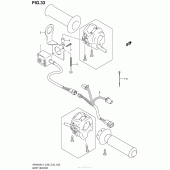 Схема вузла: Ручки з підігрівом (Опція) для Suzuki AN400 Burgman (EU analogue of SkyWave)