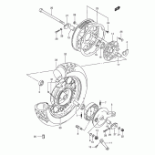 Схема вузла: Заднє колесо Suzuki LS650 Boulevard S40