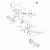 Схема узла: Ручки руля для Suzuki GSX400