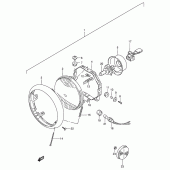 Схема узла: Фара (Model t/v) для Suzuki VS800 Intruder 800
