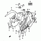 Схема узла: Топливный бак для Suzuki DR800