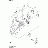 Схема узла: Фара для Suzuki GSX1300 Hayabusa