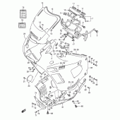 Схема вузла: Облицювальні елементи (Model m 28v) для Suzuki GSX600 Katana