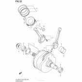 Схема вузла: Колінчастий вал Поршень для Suzuki VL1500 Boulevard C90 BOSS