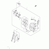 Схема вузла: Передній гальмівний супорт для Suzuki GS500