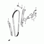 Схема узла: Цепь ГРМ & Натяжитель & Успокоитель для Suzuki DR650 DR650RS