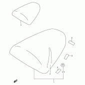 Схема узла: Заглушка сиденья пассажира (Model x) для Suzuki GSX-R750