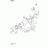 Схема узла: Выхлопная система для Suzuki UH200 Burgman