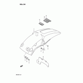 Схема вузла: Заднє крило для Suzuki RM125