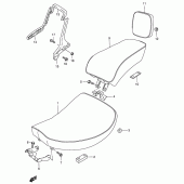 Схема вузла: Сидіння (Model k1/k2/k3/k4) для Suzuki VS800 Boulevard S50
