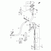 Схема вузла: Задній гальмівний циліндр для Suzuki SV650