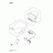 Схема узла: Сиденье (Gsx-r600uel1 e21) для Suzuki GSX-R600