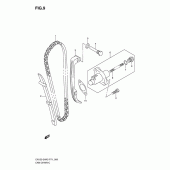 Схема вузла: Ланцюг ГРМ & Натягувач & Заспокоювач (En125-2ak3/k7/k8) для Suzuki EN125