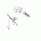 Схема вузла: Лівий пульт керування рульовим для Suzuki GS1000