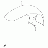 Схема вузла: Переднє крило (Model s/t/v) для Suzuki VS800 Intruder 800