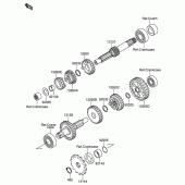 Схема узла: Трансмиссия для Suzuki DR-Z110