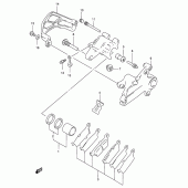 Схема вузла: Задній гальмівний супорт для Suzuki RM250