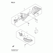 Схема вузла: Поворотники для Suzuki GSX-R600