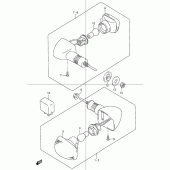 Схема узла: Поворотники для Suzuki GSX1200