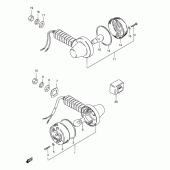 Схема вузла: Поворотники (E18) для Suzuki TS125