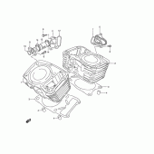 Схема вузла: Циліндр для Suzuki VZ800 Marauder