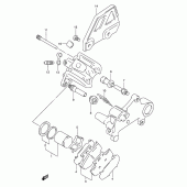 Схема узла: Задний тормозной суппорт для Suzuki DR350