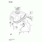 Схема вузла: Паливний бак (Model k5) для Suzuki GSX1400