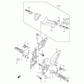 Схема узла: Подножки для Suzuki TL1000