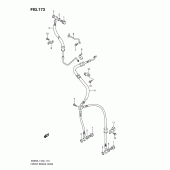 Схема узла: Передний тормозной шланг (An650al1 e19) для Suzuki AN650 Burgman (EU analogue of SkyWave)