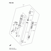 Схема вузла: Передня вилка (An400l1 e2) для Suzuki AN400 Burgman (EU analogue of SkyWave)