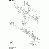 Схема узла: Копирный вал & Вилки & Вал переключения для Suzuki DR-Z70