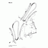 Схема вузла: Ланцюг ГРМ & Натягувач & Заспокоювач для Suzuki VL1500 Boulevard C90T BOSS