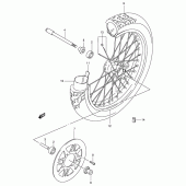 Схема узла: Переднее колесо для Suzuki LS650 Savage