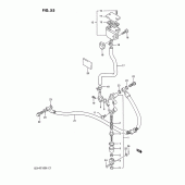 Схема вузла: Задній гальмівний циліндр Suzuki GSX-R1100