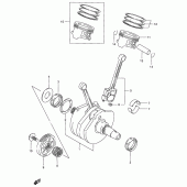 Схема вузла: Колінчастий вал Поршень для Suzuki VS800 Intruder 800