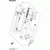 Схема вузла: Вилка передньої осі (Gsx-R1000L6 E03) для Suzuki GSX-R1000