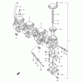 Схема вузла: Карбюратор (Model s) для Suzuki GSF600 Bandit S