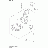Схема вузла: Lock Set (Dl1000Al4 E28) для Suzuki DL1000 V-Strom