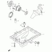 Схема узла: Масляный насос & Поддон для Suzuki GSX-R750
