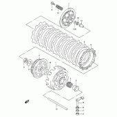 Схема вузла: Зчеплення для Suzuki RM250