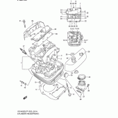 Схема вузла: Головка циліндра (Front) для Suzuki VS1400 Intruder 1400