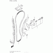 Схема вузла: Ланцюг ГРМ & Натягувач & Заспокоювач Suzuki DR-Z400 DR-Z400SM