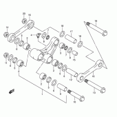 Схема вузла: Важіль прогресії для Suzuki DR-Z400 DR-Z400E