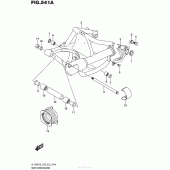 Схема вузла: Задній важіль (маятник) для Suzuki VL1500 Boulevard C90T