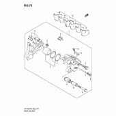 Схема узла: Задний тормозной суппорт для Suzuki SV1000