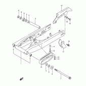 Схема узла: Задний рычаг подвески для Suzuki DR800