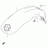 Схема узла: Переднее крыло для Suzuki DR-Z250