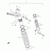 Схема вузла: Амортизатор задній (Model t) для Suzuki RM250